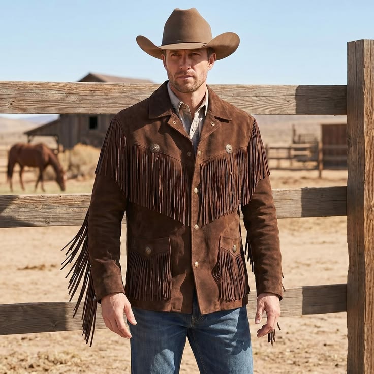 Men's Western Leather Jackets showcasing classic frontier-inspired leather craftsmanship