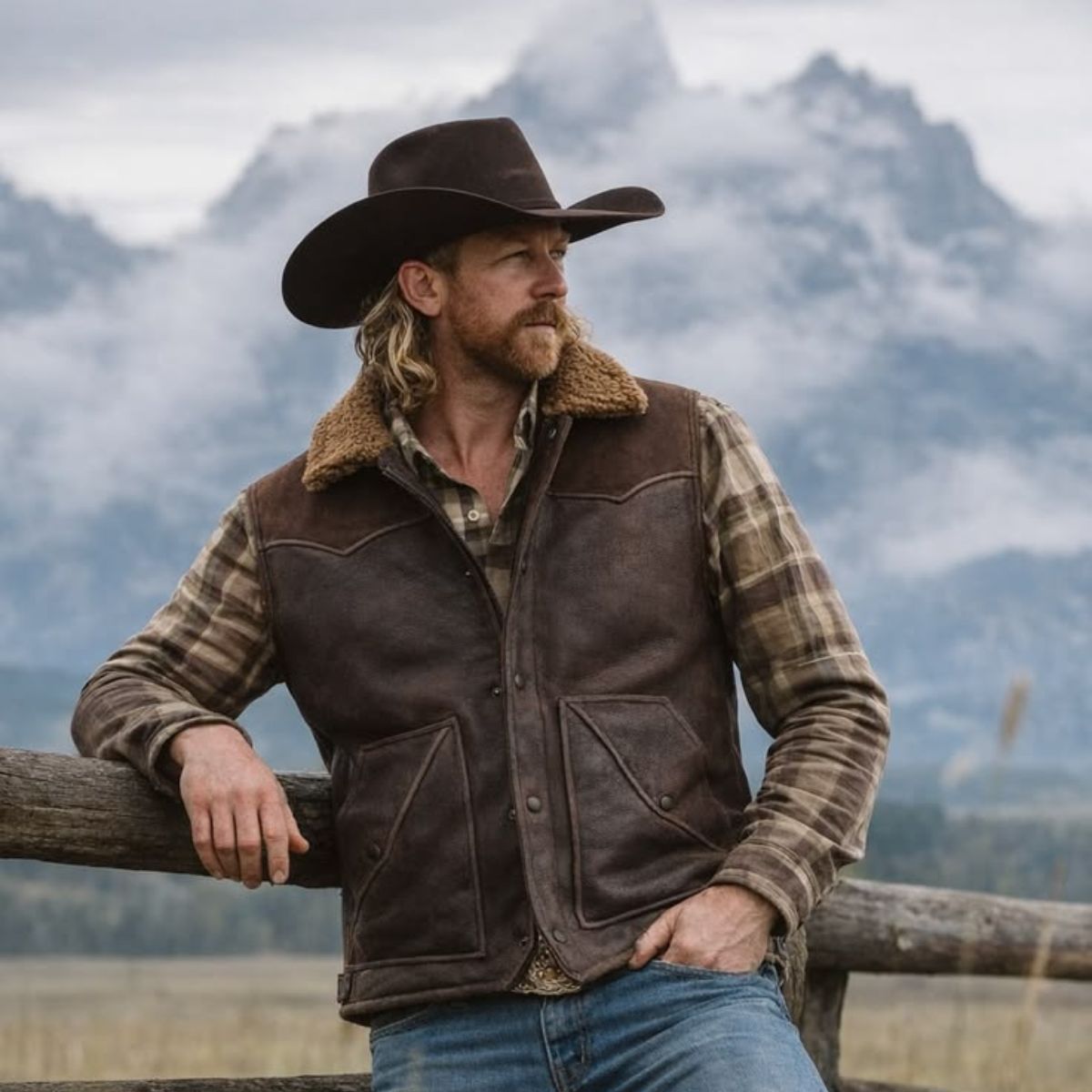Men's Cowhide Leather Vests showcasing rugged, hard-wearing leather craftsmanship