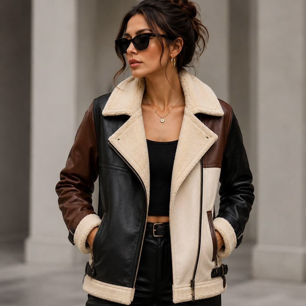 Women's Shearling Leather Jackets showcasing warm, cold-weather leather craftsmanship