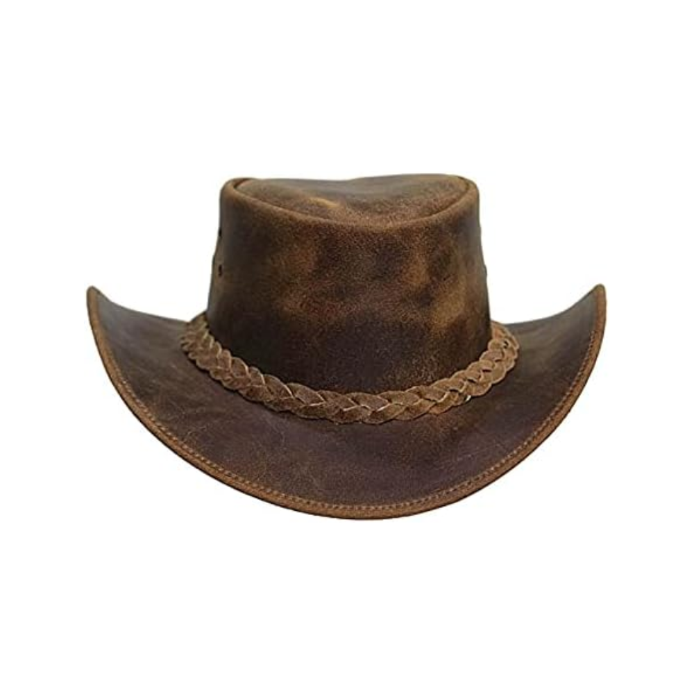 Authentic Western Leather Top Hat







