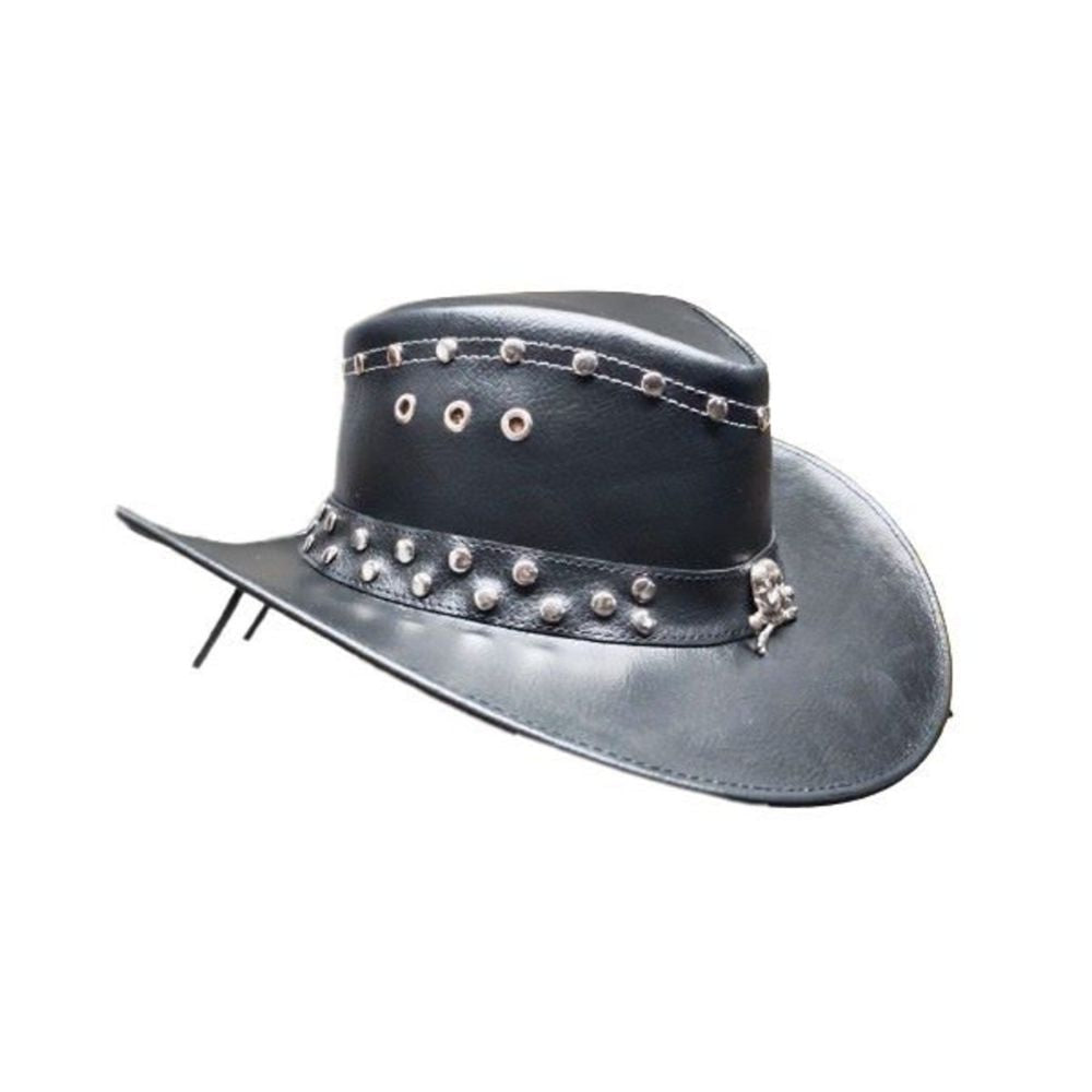 Beads style craft cowboy leather top hat
