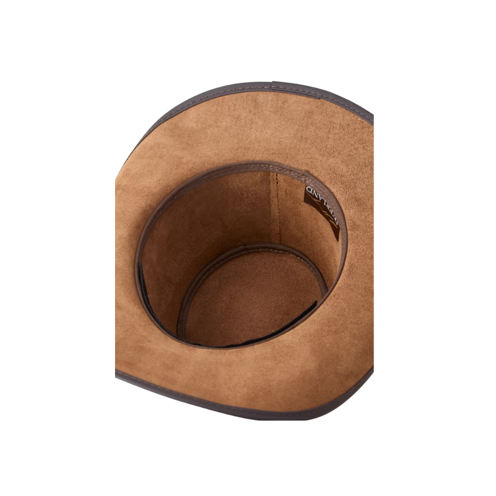 Brown cowboy hat on a white background