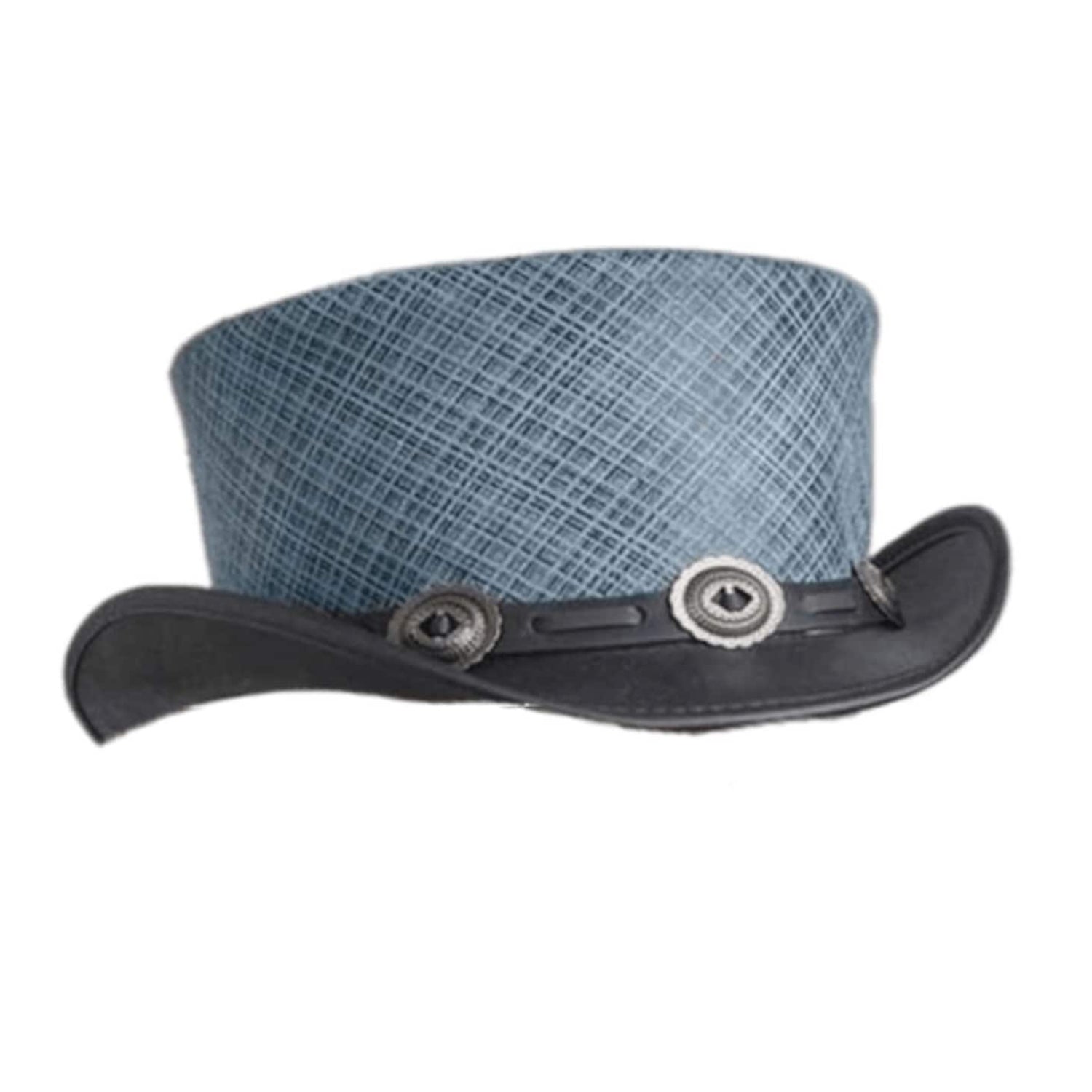 Gothic Hat, Leather Hat, Concho Band