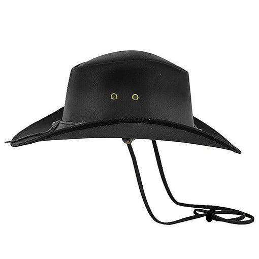 Cowboy Hat with Leather String Detail

