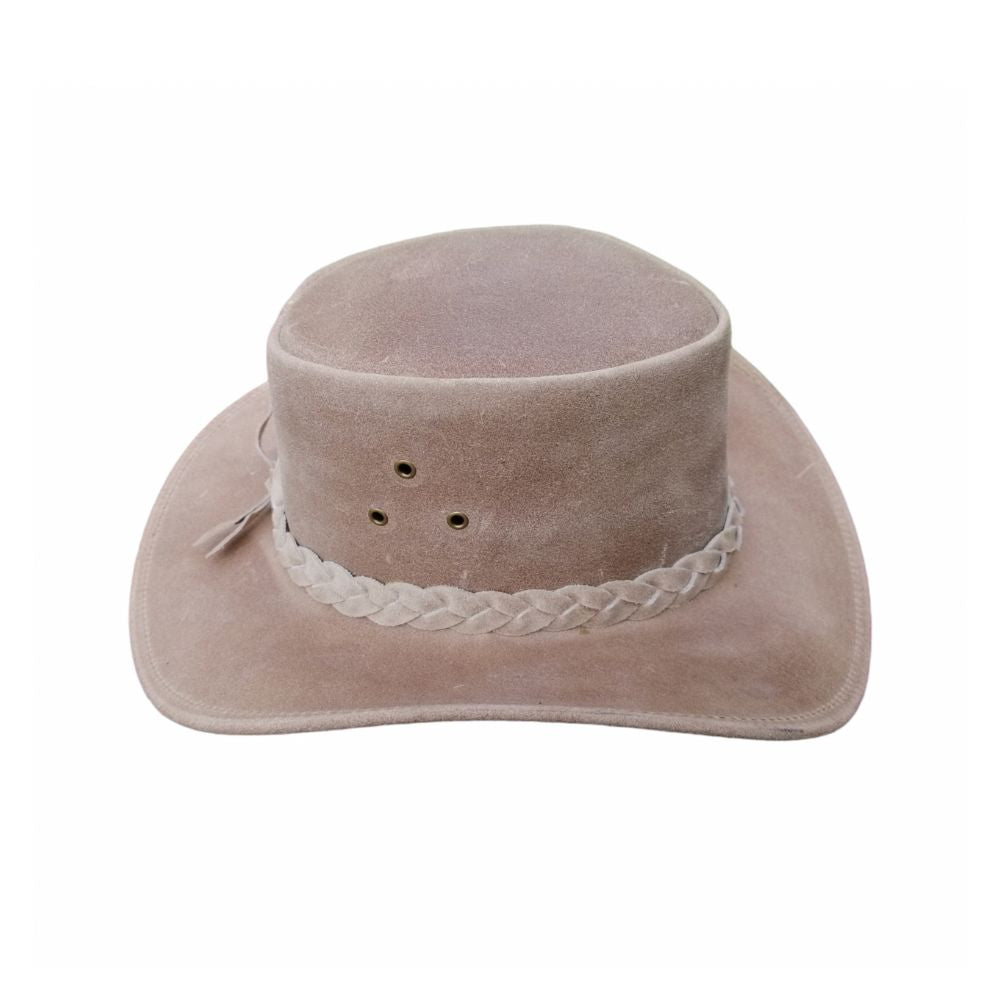 Durable and stylish Australian leather cowboy hat.





