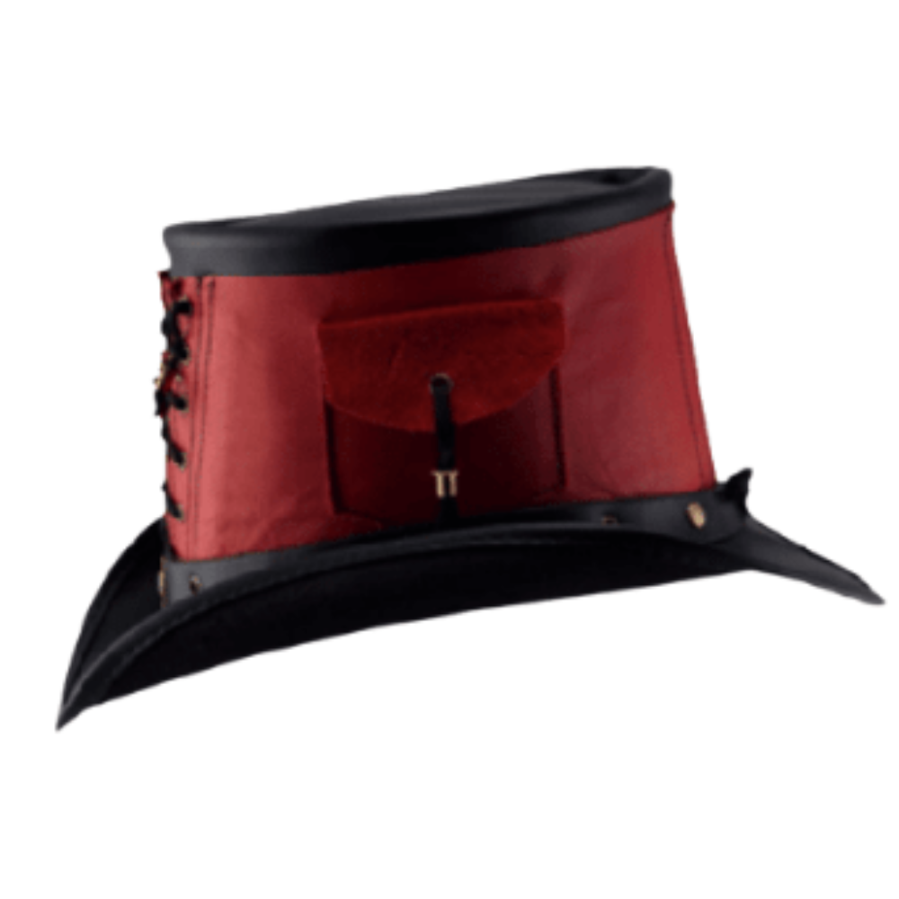 Edgy Lace-Up Top Hat

