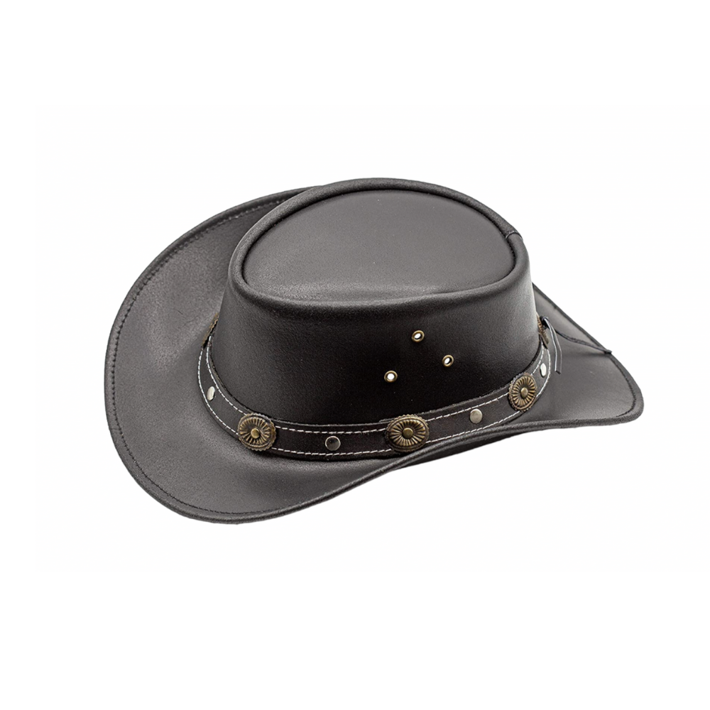  Genuine Leather Cowboy Hat, Traditional Style