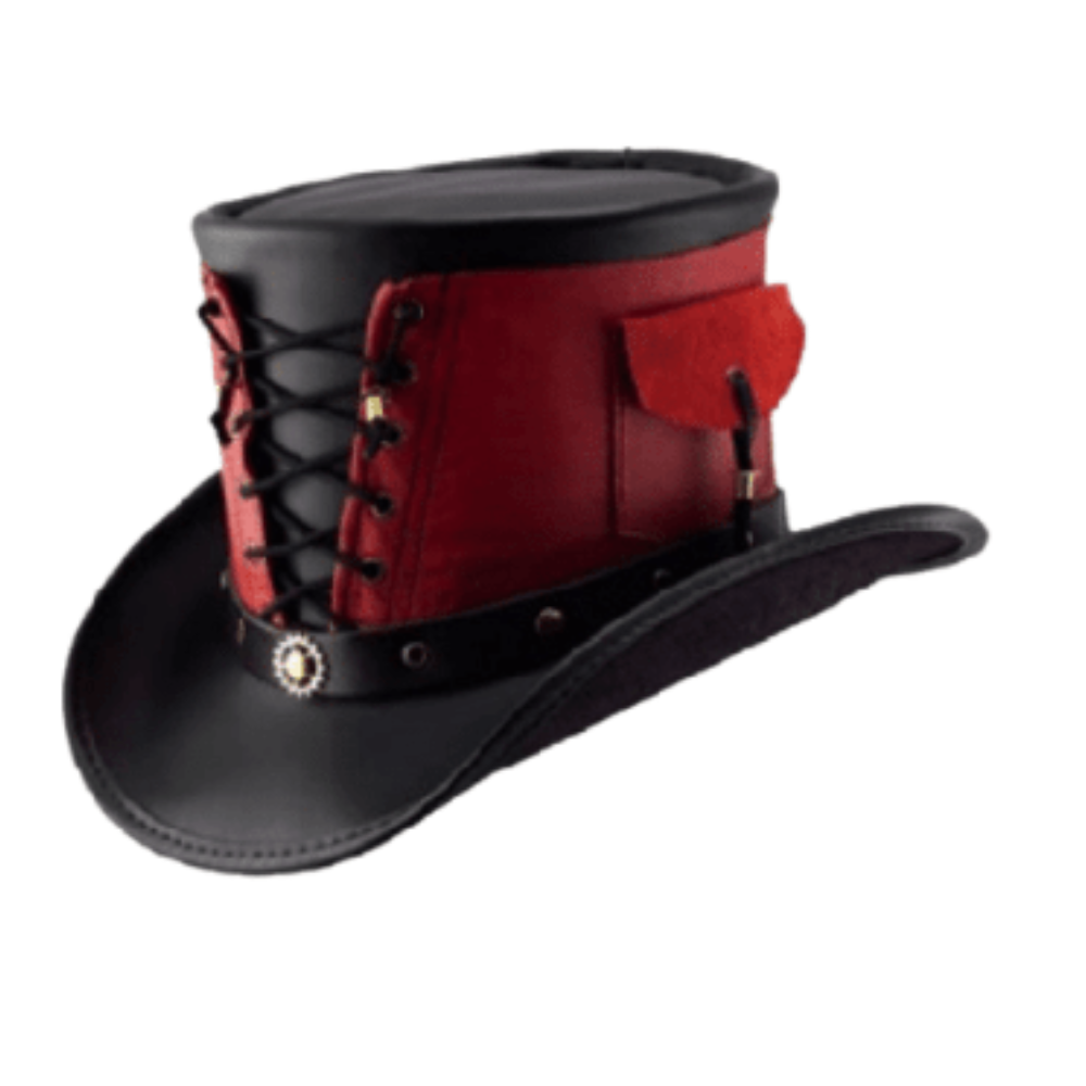 Gothic-Inspired Lace-Up Hat







