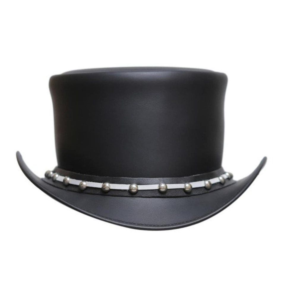 Gothic Steampunk Leather Top Hat