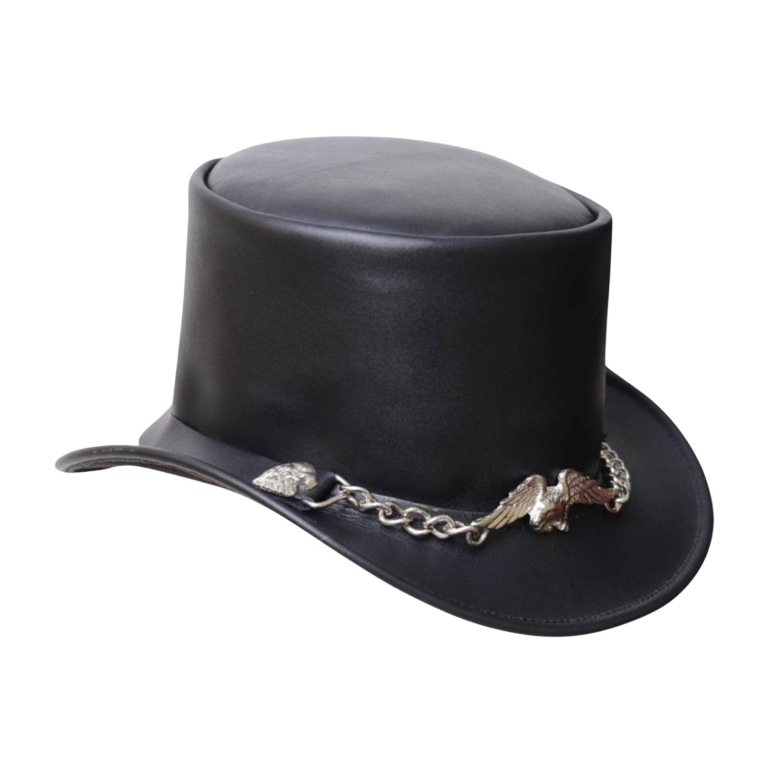 Handcrafted Leather Top Hat,

