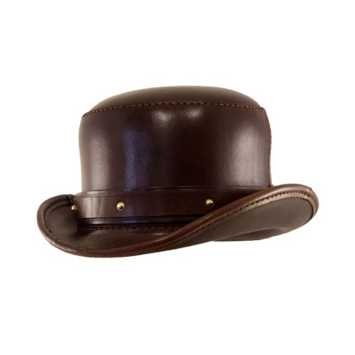 Leather Top Hat, Bowler Style

