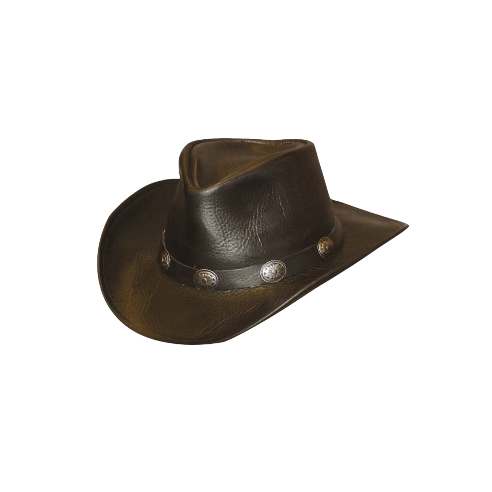 Leather Western hat with classic cowboy style
