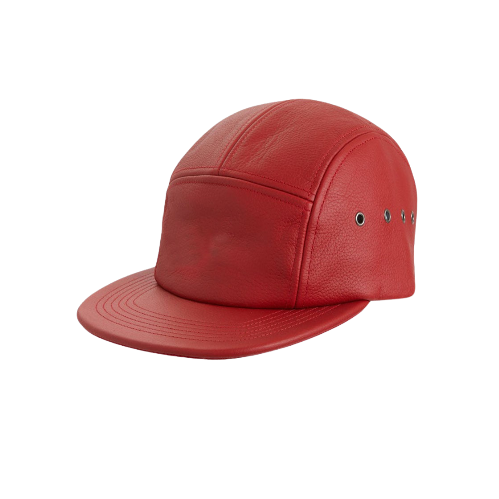Pebbled Leather Streetwear Cap
