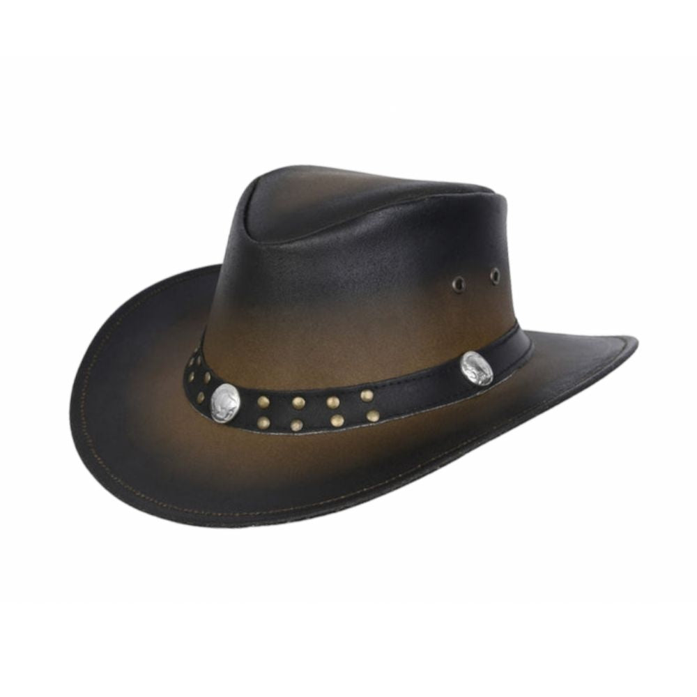 Premium leather cowboy hat with western details.
