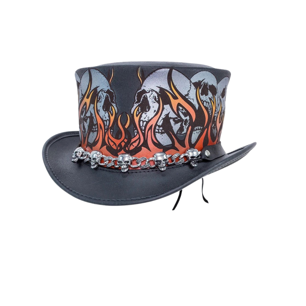 Steampunk Burnin Hell Top Hat
