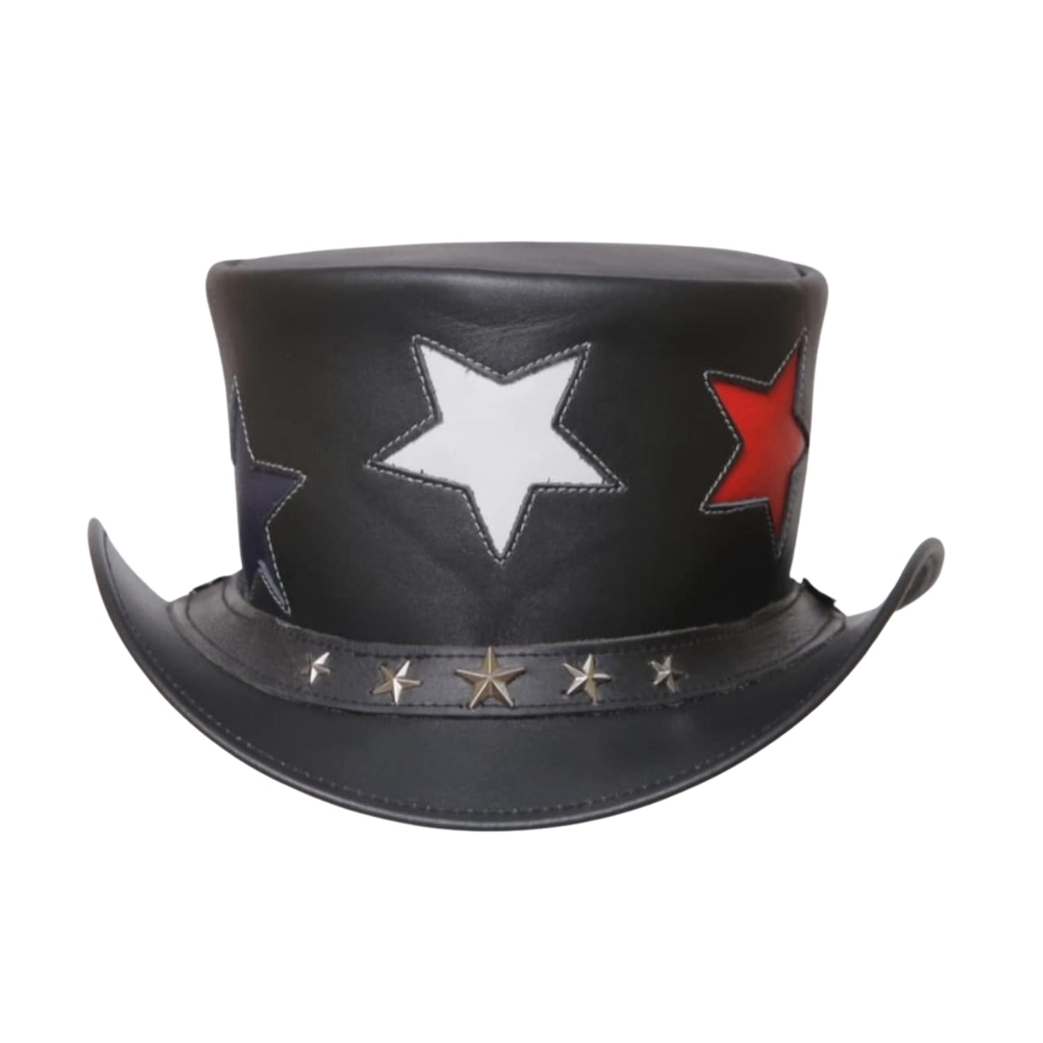 Steampunk Leather Top Hat, Star Design

