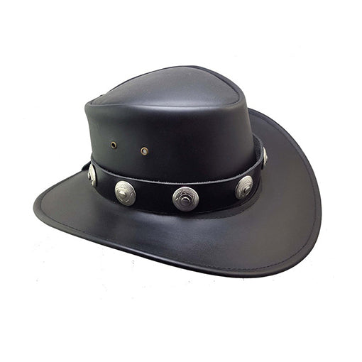 Stylish Cattleman cowboy hat featuring silver conchos
