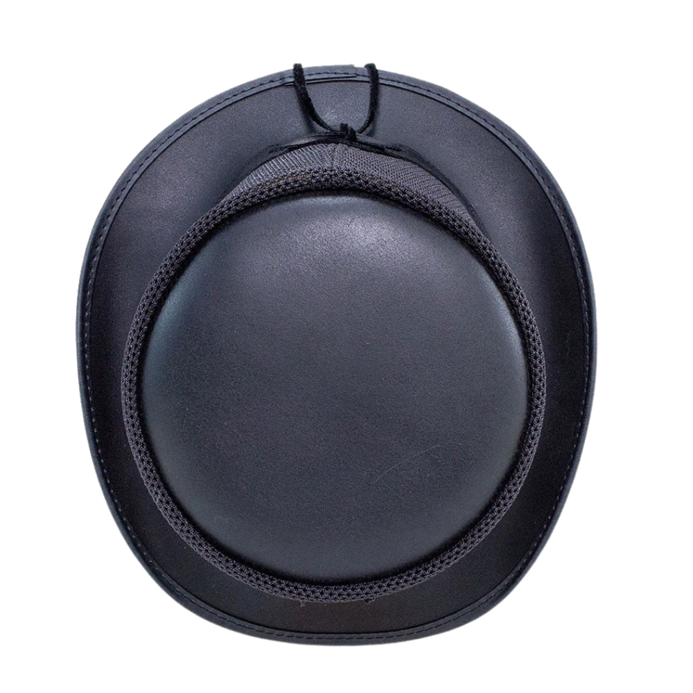Stylish leather collar band top hat
