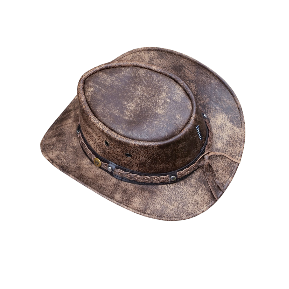 The Wilds Foldable Leather Cowboy Hat Unisex





