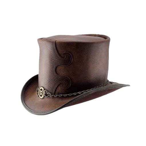 Western-inspired flat top hat
