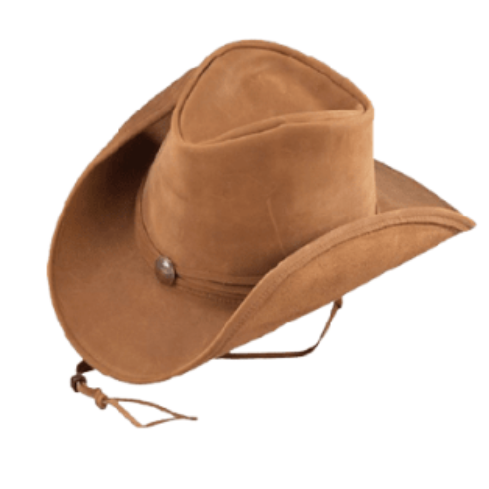 Western-style lightweight leather cowboy hat
