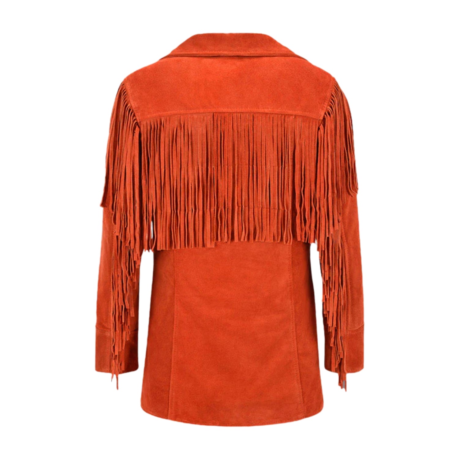 Western Fringe Brown Suede Leather Jacket for Women styled look