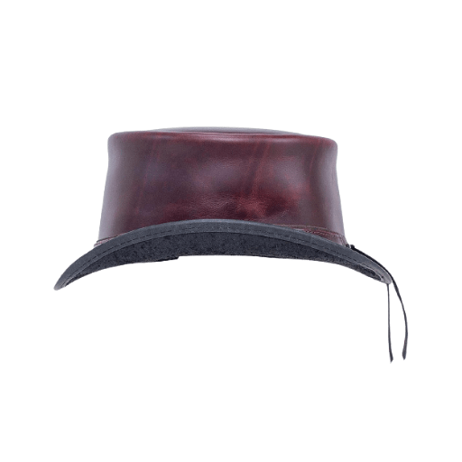 Whimsical Mad Hatter hat in maroon
